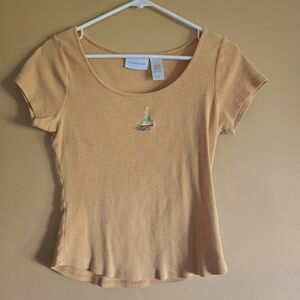 Liz Claiborne Sailboat Tee, M